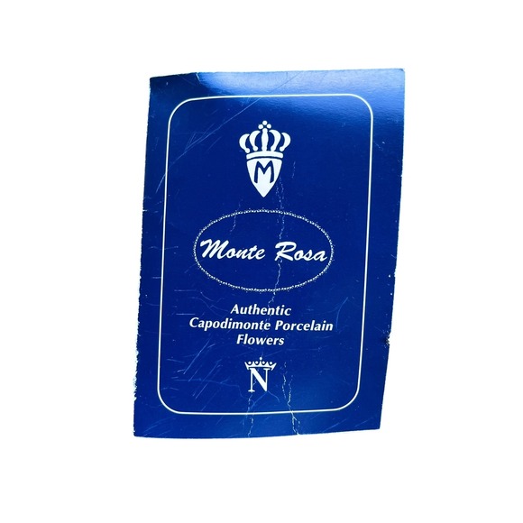 VTG Monte Rose Authentic The Art of‎ Capodimonte Porcelain Flowers Made in Italy - Picture 6 of 8